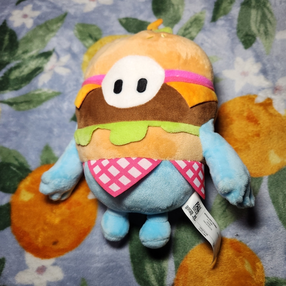 Rare Fall Guys Tasty Burger Plush - Ultimate Knockout 8 Inch Soft Plush